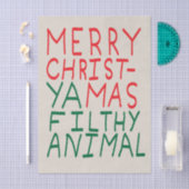 Merry Christmas ya filthy animal typography 薄葉紙 (クラフト)