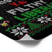 Merry Christmas Ya Filthy Liberal Ugly Knit Long S ポスター (角)