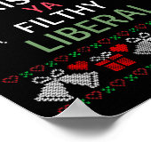 Merry Christmas Ya Filthy Liberals Ugly Christmas  ポスター (角)