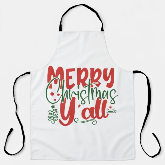 Merry Christmas Y'all エプロン (正面)