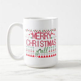 "Merry Christmas Y'all" クリスマス だよ、全員集合!ルーズなセーター コーヒーマグカップ