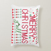 "Merry Christmas Y'all" Ugly Sweater アクセントクッション (裏面(縦))