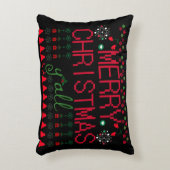 "Merry Christmas Y'all" Ugly Sweater アクセントクッション (正面(垂直))