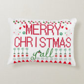 "Merry Christmas Y'all" Ugly Sweater アクセントクッション (裏面)