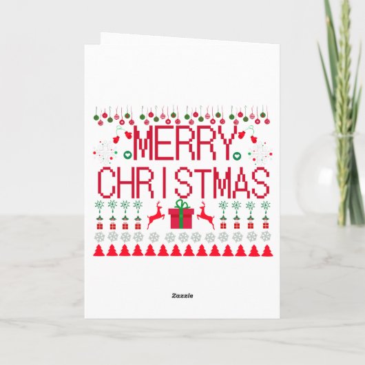 Merry Christmas Y'all Ugly Sweater カード (裏面)