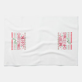 "Merry Christmas Y'all" Ugly Sweater キッチンタオル