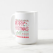 "Merry Christmas Y'all" Ugly Sweater  コーヒーマグカップ (正面左)