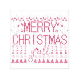 Merry Christmas Y'all Ugly Sweater セルフインキングスタンプ