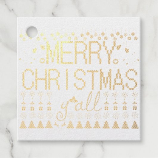 Merry Christmas Y'all Ugly Sweater フェイバータグ (正面)