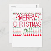 Merry Christmas Y'all Ugly Sweater ポストカード (正面/裏面)