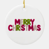 Merry Christmas Yarn Cat Ornament セラミックオーナメント (裏面)