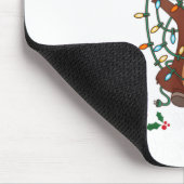 Merry Christmoose Christmas Mooses Xmas Tree Light マウスパッド (コーナー)