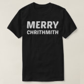 Merry Chrithmith Funny Christmas Lisp Joke  Tシャツ (デザイン正面)