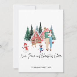 MERRY CHRITSMAS FESTIVE MODERN CUTE CARD  招待状