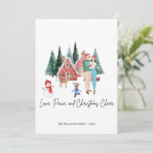 MERRY CHRITSMAS FESTIVE MODERN CUTE CARD  招待状 (スタンド正面)