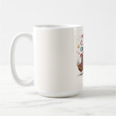 Merry Cluckin Christmas Chickens Personalized コーヒーマグカップ (左)