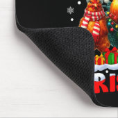 Merry Clucking Christmas Funny Chicken Santa Hat X マウスパッド (コーナー)