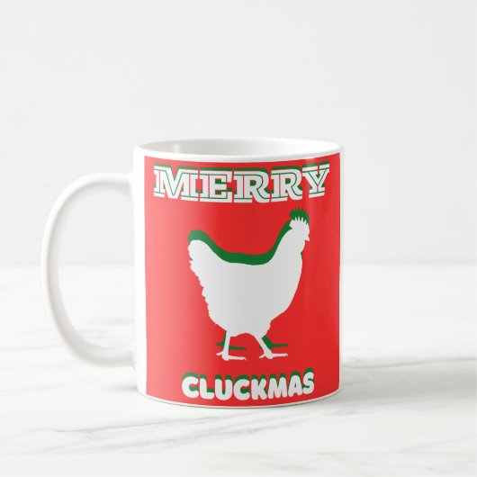 Merry CLUCKMAS coffee mug コーヒーマグカップ (左)