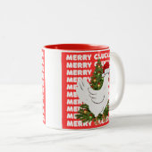 Merry CLUCKMAS coffee mug  ツートーンマグカップ (正面右)
