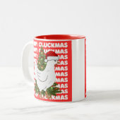 Merry CLUCKMAS coffee mug  ツートーンマグカップ (正面左)