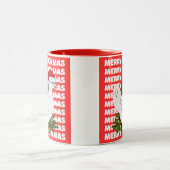 Merry CLUCKMAS coffee mug  ツートーンマグカップ (中央)