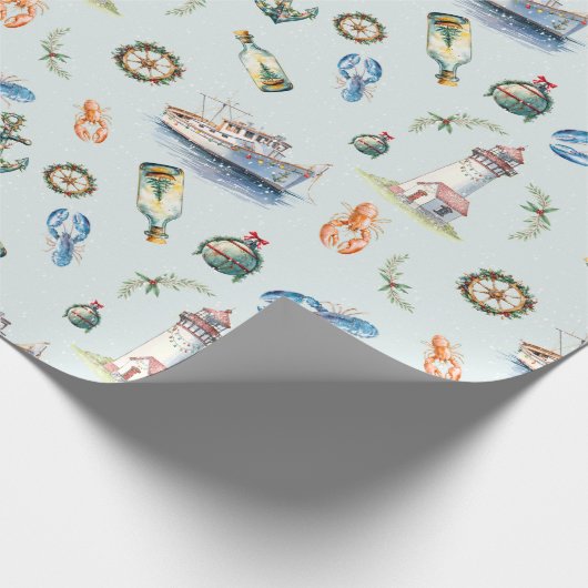 Merry Coastal Christmas Wrapping Paper ラッピングペーパー (角)