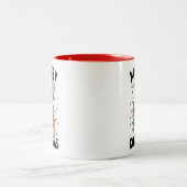 Merry Corgmas Funny Christmas Corgi ツートーンマグカップ (中央)