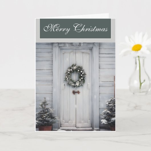 Merry Country Christmas カード (小さな植物)