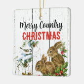 Merry Country Christmas Add a Name Ornament セラミックオーナメント (左)
