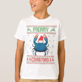 Merry Crabmas Funny Crab Ugly Christmas Sweater Tシャツ (正面)