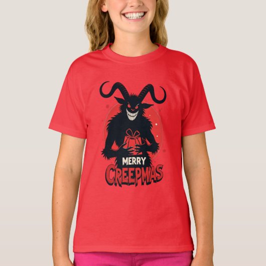 Merry Creepmas Krampus Holiday Tシャツ (正面)