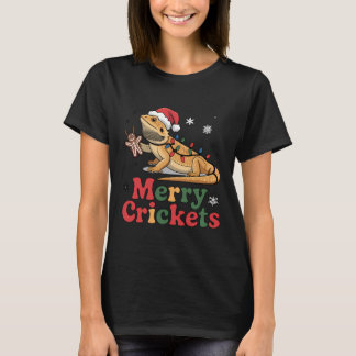 Merry Crickets Lizard Christmas Lights Tシャツ