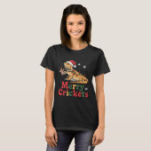 Merry Crickets Lizard Christmas Lights Tシャツ (正面フル)