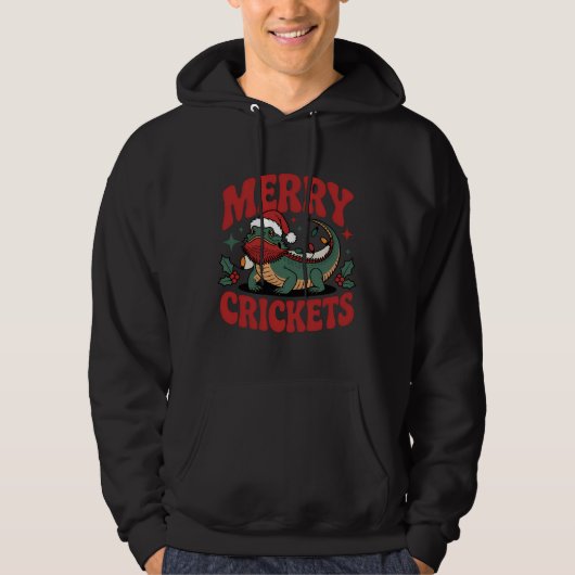 Merry Crickets Reptile Xmas Design パーカ (正面)