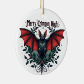Merry Crimson Night Christmas Bat Ornament セラミックオーナメント (右)