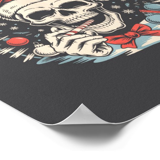 Merry Crisis Dark Humor Sarcastic Christmas Goth P ポスター (角)