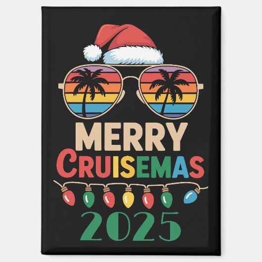 Merry Cruisemas 2025 Personalized Xmas Cruise マグネット (正面)