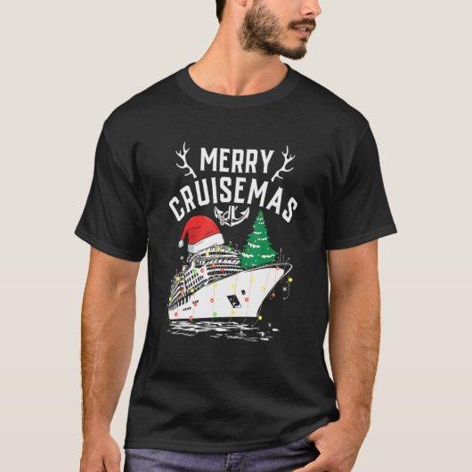Merry Cruisemas Cruise Ship Family Christmas Tシャツ (正面)