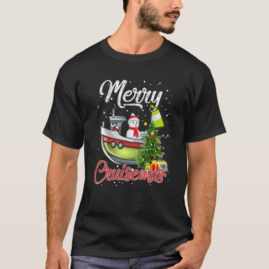 Merry Cruisemas Merry Christmas Snowman Tree Crui Tシャツ (正面)