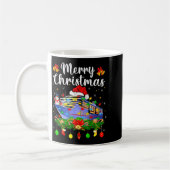 Merry Cruisemas Xmas Lighting Santa Cruise Ship Ch コーヒーマグカップ (左)