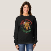 Merry Crustmas Funny Pizza Christmas Sweatshirt スウェットシャツ (正面フル)