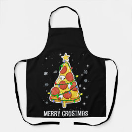 Merry Crustmas Pizza Christmas Tree Xmas Gifts エプロン