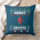 Merry Crypto Ethereum Ugly Christmas Sweater クッション (ブランケット)