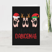 Merry Dancemas Ballet Dance Teacher Christmas Holi カード (正面)