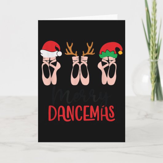 Merry Dancemas Ballet Dance Teacher Christmas Holi カード (正面)