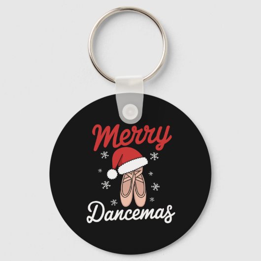 Merry Dancemas Llet Dancer Teacher Christmas Dance キーホルダー (正面)