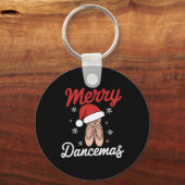 Merry Dancemas Llet Dancer Teacher Christmas Dance キーホルダー (正面)