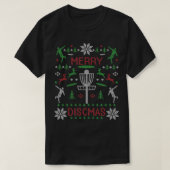 Merry Discmas Disc Golf Ugly Christmas Sweater Par Tシャツ (デザイン正面)