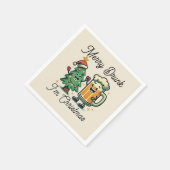 Merry Drunk Funny Christmas  スタンダードカクテルナプキン (角)
