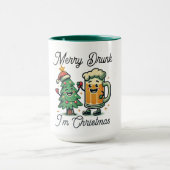 Merry Drunk Funny Christmas  マグカップ (中央)